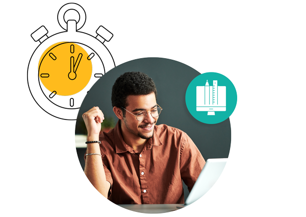 Man completing SOSIE on his laptop.